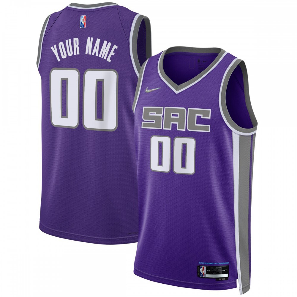 Sacramento Kings 2021/22 Diamond Swingman Custom Jersey - Icon Edition - Purple-Pro Kit Vault | Brand New 26/27 Sports Jerseys